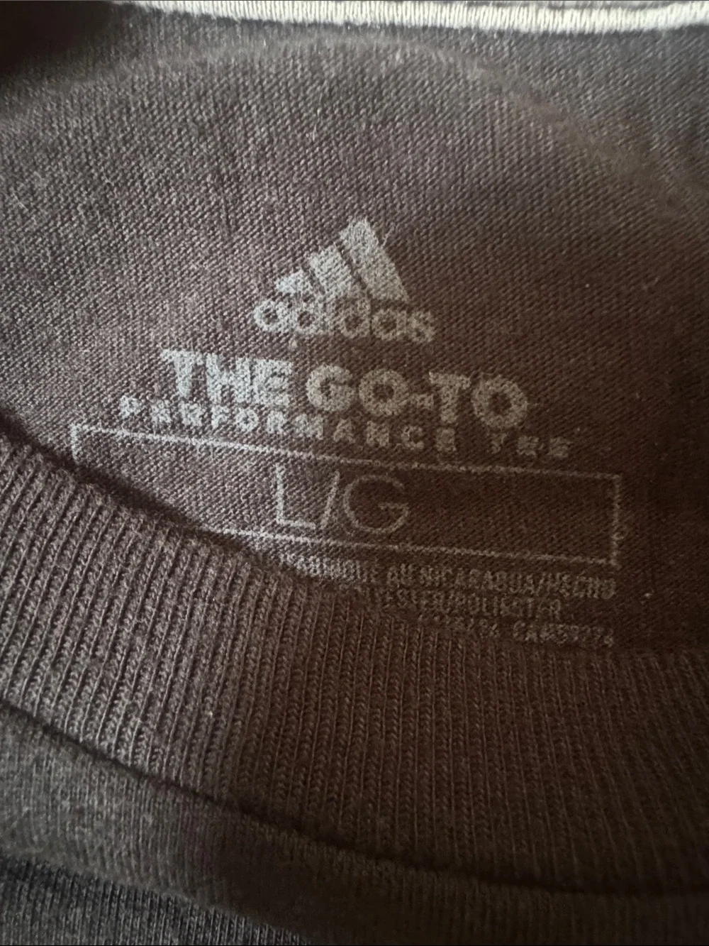 adidas “The Go To” Climalite Black Tee with mint green bold Logo men’s L